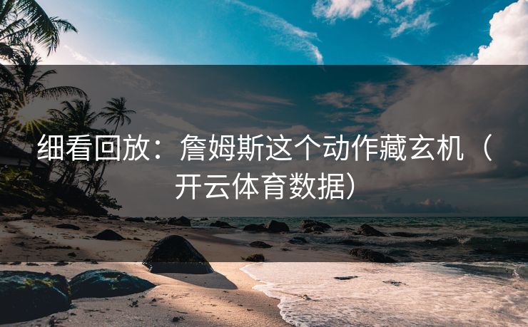 细看回放:詹姆斯这个动作藏玄机(开云体育数据) 细看回放:詹姆斯这个动作藏玄机(开云体育数据)