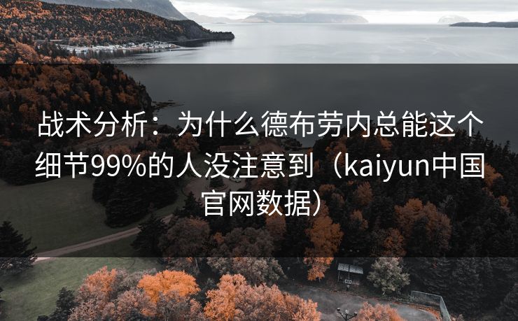 战术分析：为什么德布劳内总能这个细节99%的人没注意到（kaiyun中国官网数据）